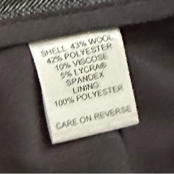 Vintage Stylish Talbots Wool Blend Gray Women’s Striped Straight Leg Trousers - Picture 13 of 13